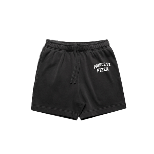 IN-STORE ONLY: Prince St. Pizza Faded Black Track Shorts